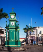 The Circus and Berkeley Monument, Basseterre, St Kitts, Caribbean Fine Art Print