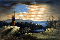 Lone Zouave Sentry Overlooking a Cliff Fine Art Print