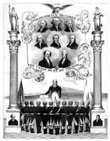 First Eight Presidents of The United States Fine Art Print