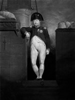 Napoleon Bonaparte Exiting a Ship Fine Art Print