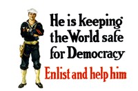 Enlist and Help Him - Navy Sailor Fine Art Print