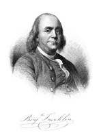 Benjamin Franklin (vintage portrait) Fine Art Print