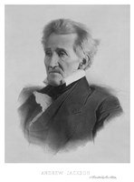 President Andrew Jackson (black & white portrait) Fine Art Print