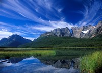 Cirrus Clouds Over Waterfowl Lake, Banff National Park, Alberta, Canada Fine Art Print