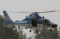 An AS-565 Atalef of the Israeli Air Force in a rescue demonstration Fine Art Print