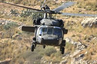 A UH-60L Yanshuf helicopter of the Israeli Air Force Fine Art Print