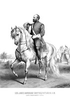 President James Garfield on Horseback Fine Art Print