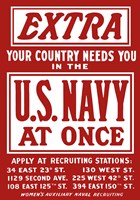U.S. Navy - Your Country Needs You Fine Art Print