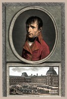 Napoleon Bonaparte Above a Troop Review Fine Art Print