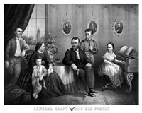 General Ulysses S Grant and His Family Fine Art Print