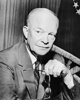 Dwight Eisenhower with Glasses Fine Art Print