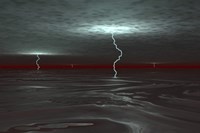 A view below the Gas Clouds of Jupiter's Atmosphere, across a Sea of Liquid Hydrogen Fine Art Print