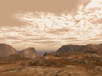 Artist's Concept from Atop Olympus Mons on the Planet Mars Fine Art Print