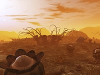 Artist's Concept of Animal and Plant Life on an Alien Planet Fine Art Print