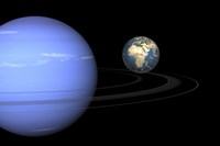 Artist' concept of Neptune and Earth Fine Art Print