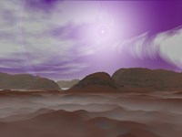 Artist's concept of the Atmosphere on Pluto Fine Art Print