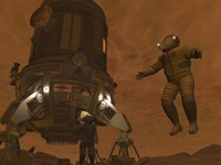 Artist's concept of Astronauts Exploring the Surface of Saturn's Moon Titan by Walter Myers - various sizes