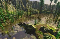 Several Bothriolepis Emerge from a Shallow Tributary onto Dry Land Fine Art Print