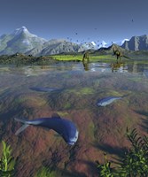 Fanged Enchodus Predatory Fish From the Late Cretaceous Period Fine Art Print