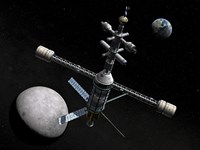 Artist's Concept of a Lunar Cycler Fine Art Print