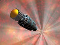 Illustration of a Spacecraft Travelling Faster than the Speed of Light Fine Art Print