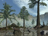 The First Trees Begin to Populate Earth near the end of the Devonian Period Fine Art Print