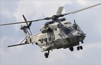 An Italian Navy EH101 Helicopter Prepares for Landing Fine Art Print