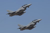 A pair of Eurofighter Typhoon Aircraft from the German Air Force Fine Art Print