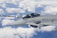 Italian Air Force Eurocopter Typhoon Jet Refueling Fine Art Print