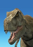 3D Rendering of Tyrannosaurus Rex, Close-up Fine Art Print