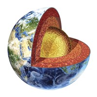Cross Section of Planet Earth Showing the Outer Core Fine Art Print
