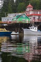British Columbia, Prince Rupert Boats in harbor Fine Art Print