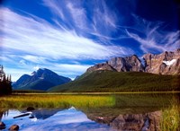 Waterfowl Lake and Rugged Rocky Mountains, Banff National Park, Alberta, Canada Fine Art Print