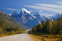 Highway through Mount Robson Provincial Park, British Columbia, Canada Fine Art Print