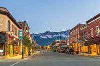 Historic 2nd Street, in downtown Fernie, British Columbia, Canada Fine Art Print