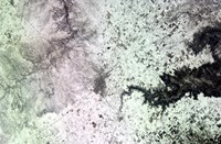 Satellite View of Amarillo, Texas, Covered in Snow Fine Art Print
