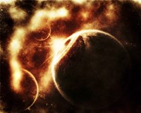 Apocalyptic View of a Solar System Fine Art Print