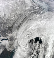 Satellite View of a Large Nor'easter Fine Art Print