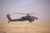 AH-64D Apache Helicopter on a Mission Fine Art Print