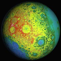 Lunar Topography Globe Fine Art Print