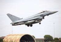 German Eurofighter taking off from Albacete Airfield, Spain Fine Art Print