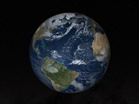 Earth with Clouds and Sea Ice from December 8, 2008 Fine Art Print