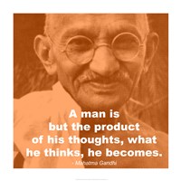 Gandhi - Thoughts Quote Fine Art Print