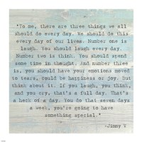 Three Things, Jimmy V Quote Fine Art Print