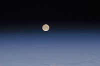 Atmosphere of the Moon and Earth - various sizes