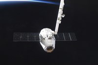The SpaceX Dragon Cargo Craft Prior to Being Released from the Canadarm2 Fine Art Print