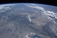 View from Space of the Wild fires in the Western and Southwestern United States Fine Art Print