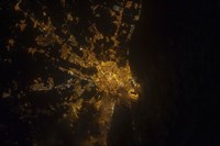 Nighttime image of Valencia on the Mediterranean Coast of Spain Fine Art Print