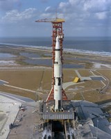 High Angle View of the Apollo 4 Spacecraft on the Launch Pad Fine Art Print