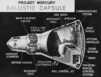 Cutaway Drawing of the Project Mercury Ballistic Capsule Fine Art Print